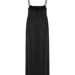 Kaya Smocked Maxi Dress - CharcoalThe HandloomDress