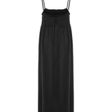 Kaya Smocked Maxi Dress - CharcoalThe HandloomDress