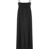 Kaya Smocked Maxi Dress - CharcoalThe HandloomDress