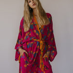 Kimono Wrap or Mini Dress - Bright Pink & OrangeSun ChildKimono
