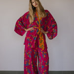 Kimono Wrap or Mini Dress - Bright Pink & OrangeSun ChildKimono