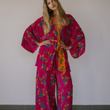 Kimono Wrap or Mini Dress - Bright Pink & OrangeSun ChildKimono