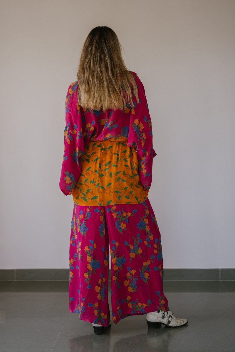 Kimono Wrap or Mini Dress - Bright Pink & OrangeSun ChildKimono