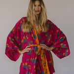 Kimono Wrap or Mini Dress - Bright Pink & OrangeSun ChildKimono