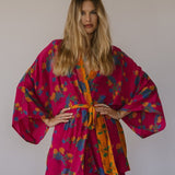 Kimono Wrap or Mini Dress - Bright Pink & OrangeSun ChildKimono