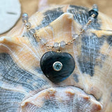 Labradorite Heart with Blue Topaz Pendant NecklaceBeth ZinkNECKLACES