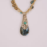 Labradorite Pendant Bead NecklaceMelody Vintage JewelryNecklace