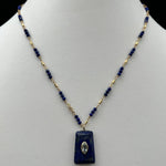 Lapis Pendant with Blue Topaz Center NecklaceBeth ZinkNECKLACES