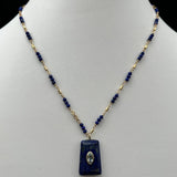 Lapis Pendant with Blue Topaz Center NecklaceBeth ZinkNECKLACES