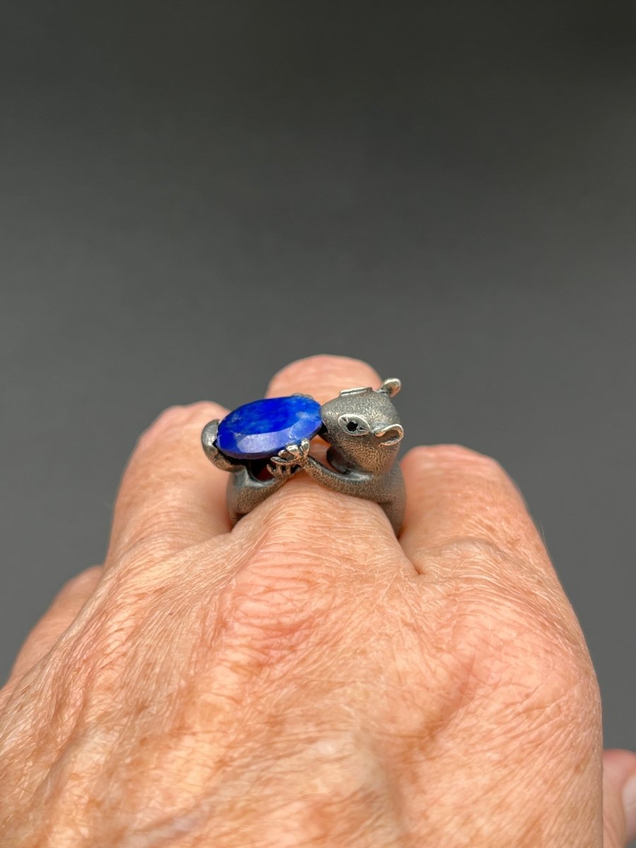 Lapis Squirrel RingBORARINGS
