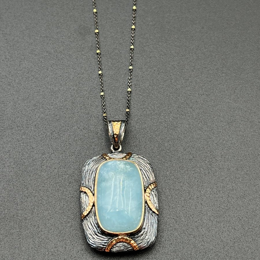 Large Aquamarine NecklaceBORANECKLACES
