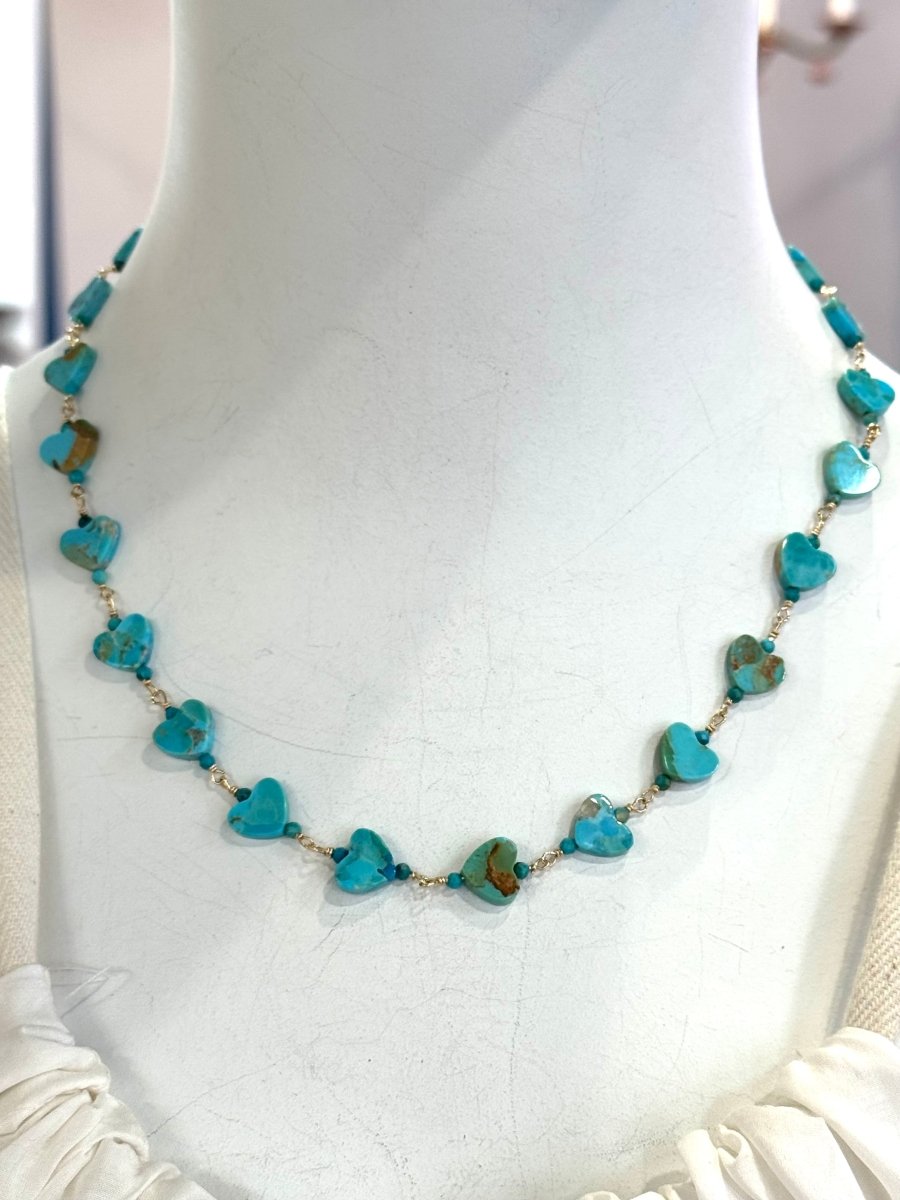 Large Heart Turquoise Short NecklaceBeth ZinkNECKLACES