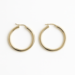 Large Hollow 10K Gold Hoop Earrings – 2” Lightweight Statement HoopsZPL - Fine LineEARRINGS