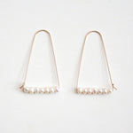 Large Mountain Hoop Earrings - Freshwater Pearls, Online exclusiveHooks and LuxeEarrings