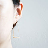 Large Mountain Hoop Earrings - Freshwater Pearls, Online exclusiveHooks and LuxeEarrings