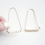 Large Mountain Hoop Earrings - Freshwater Pearls, Online exclusiveHooks and LuxeEarrings