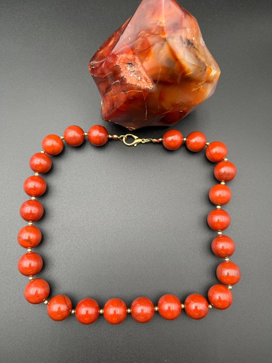 Large Red Jasper NecklaceDebra PyeattNECKLACES
