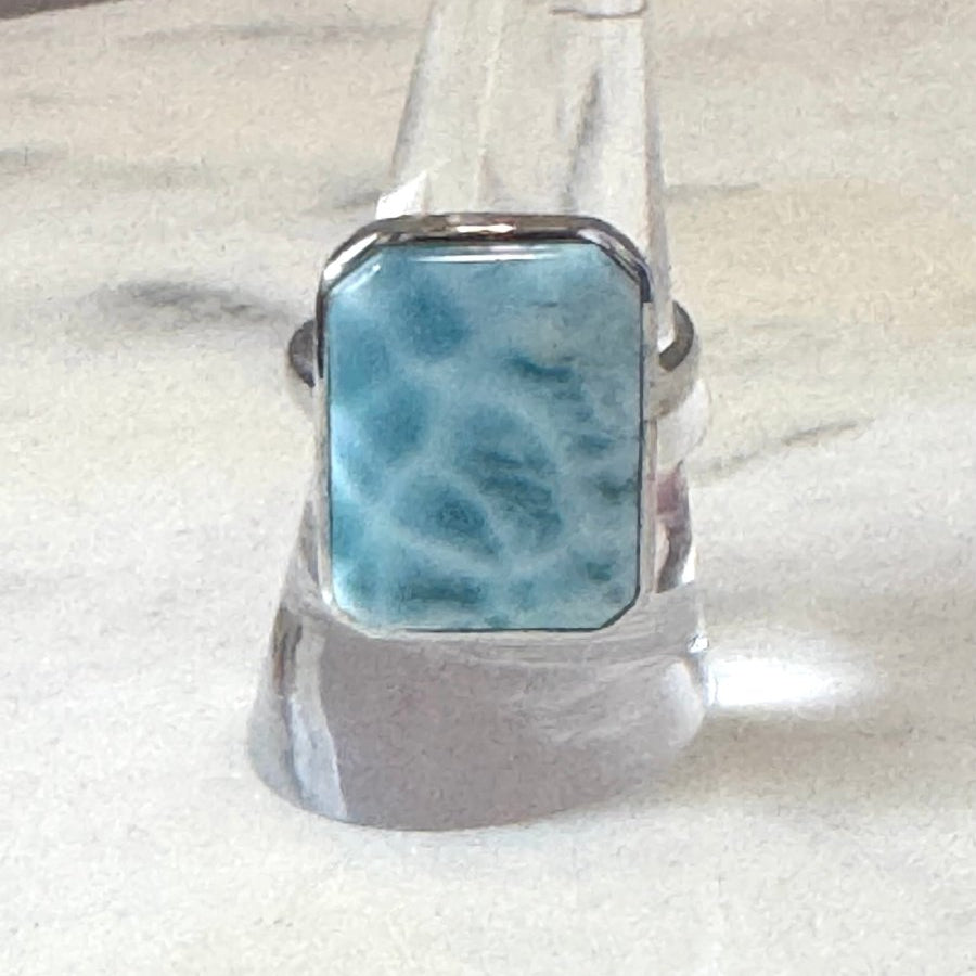 Large Square Larimar RingJinjaRINGS