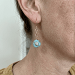 Larimar Gemstones with White Topaz EarringsBeth ZinkEARRINGS