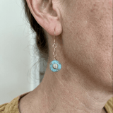 Larimar Gemstones with White Topaz EarringsBeth ZinkEARRINGS