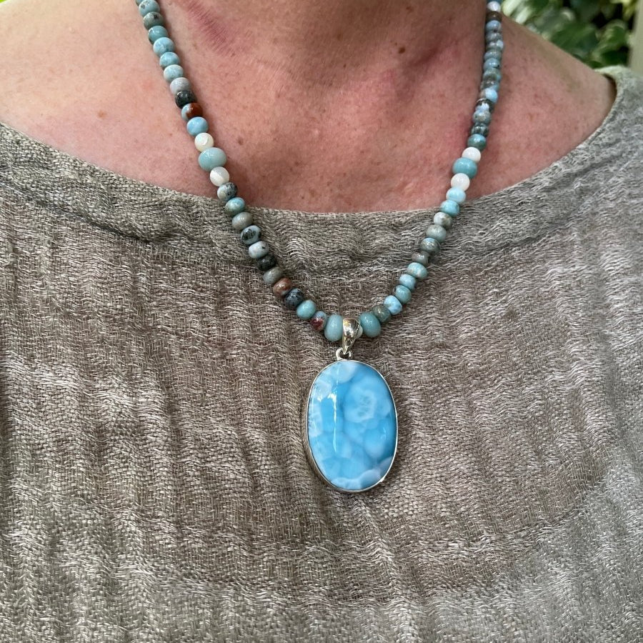 Larimar Pendant Necklace – 17”–19” AdjustableZiabird Private LabelNECKLACES