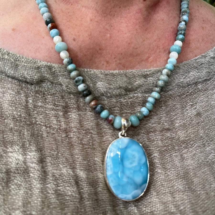 Larimar Pendant Necklace – 17”–19” AdjustableZiabird Private LabelNECKLACES