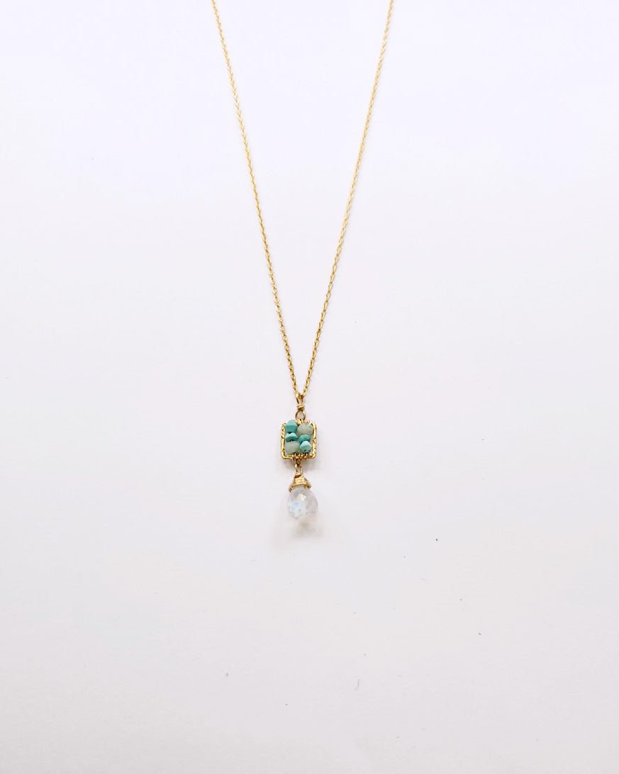 Larimar, Turquoise, and Moonstone NecklaceMichelle PresslerNECKLACES