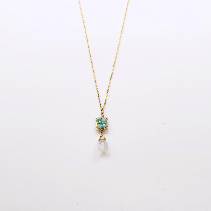 Larimar, Turquoise, and Moonstone NecklaceMichelle PresslerNECKLACES