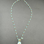 Larimar with Embedded PeridotBeth ZinkNECKLACES