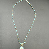 Larimar with Embedded PeridotBeth ZinkNECKLACES