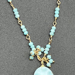 Larimar with Embedded PeridotBeth ZinkNECKLACES