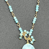 Larimar with Embedded PeridotBeth ZinkNECKLACES