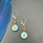 Larimar with Faceted Peridot Inset EarringsBeth ZinkEARRINGS