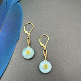 Larimar with Faceted Peridot Inset EarringsBeth ZinkEARRINGS