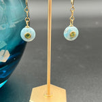 Larimar with Faceted Peridot Inset EarringsBeth ZinkEARRINGS