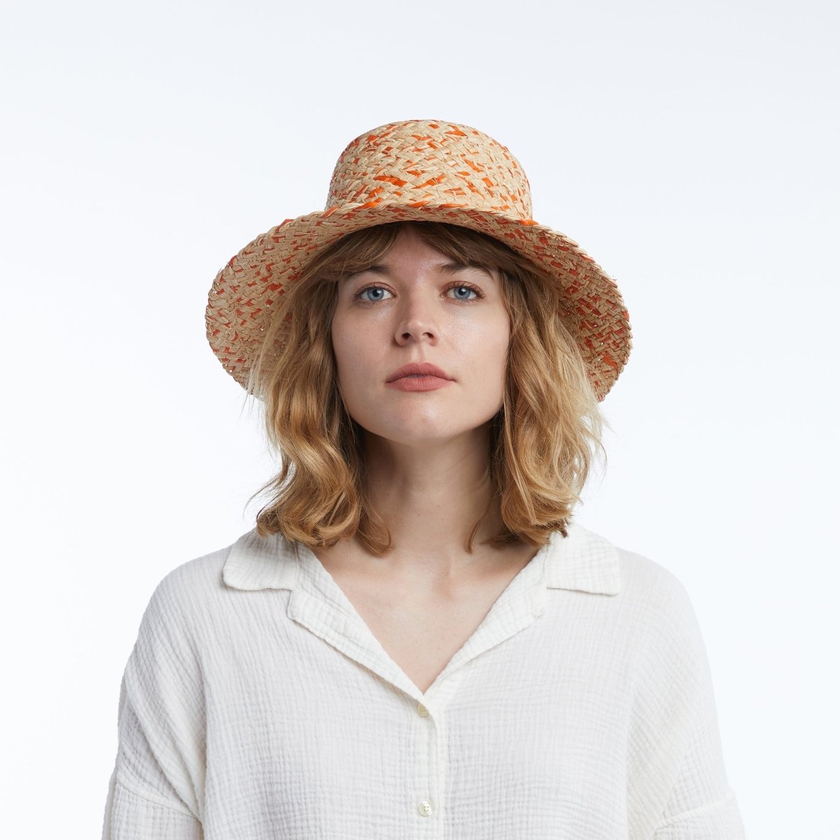 Lark Raffia Bucket Hat – Orange MixW Y E T HBucket Hat
