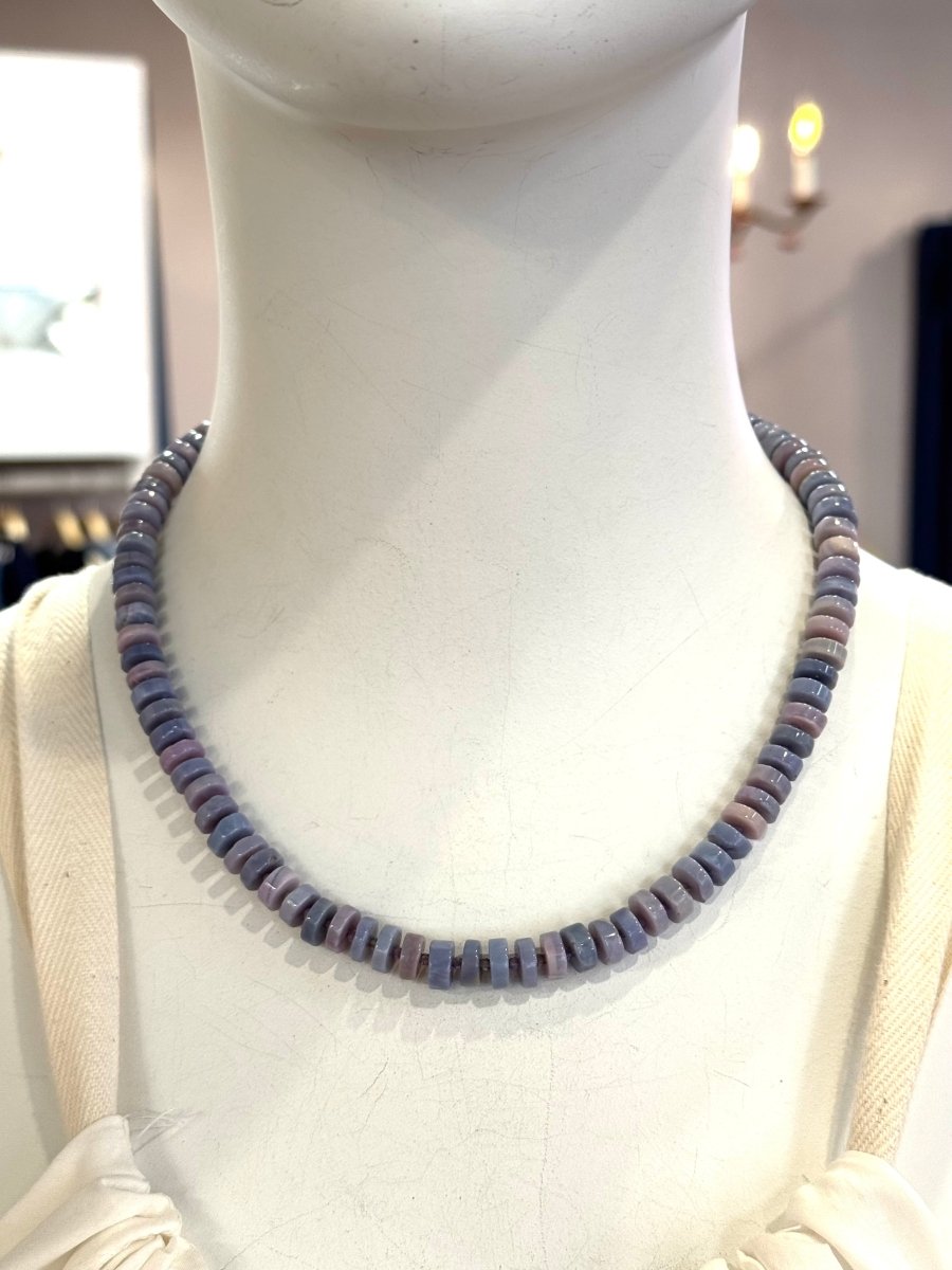 Lavender Opal Heishi Shaded Short NecklaceBeth ZinkNECKLACES