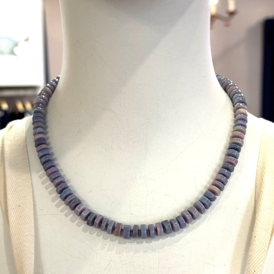 Lavender Opal Heishi Shaded Short NecklaceBeth ZinkNECKLACES
