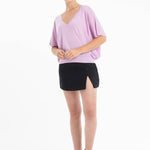 Lavender Oversized V - Neck Sweater in CashmereSTUDIO CASHMERE8SWEATER