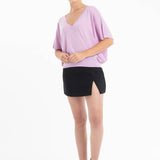 Lavender Oversized V - Neck Sweater in CashmereSTUDIO CASHMERE8SWEATER