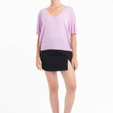 Lavender Oversized V - Neck Sweater in CashmereSTUDIO CASHMERE8SWEATER