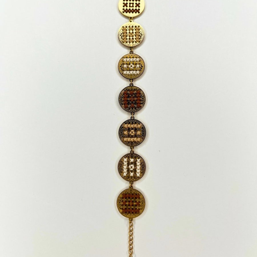 L’eight Link Bracelet – Hand - Embroidered Italian DesignL'EightBRACELET