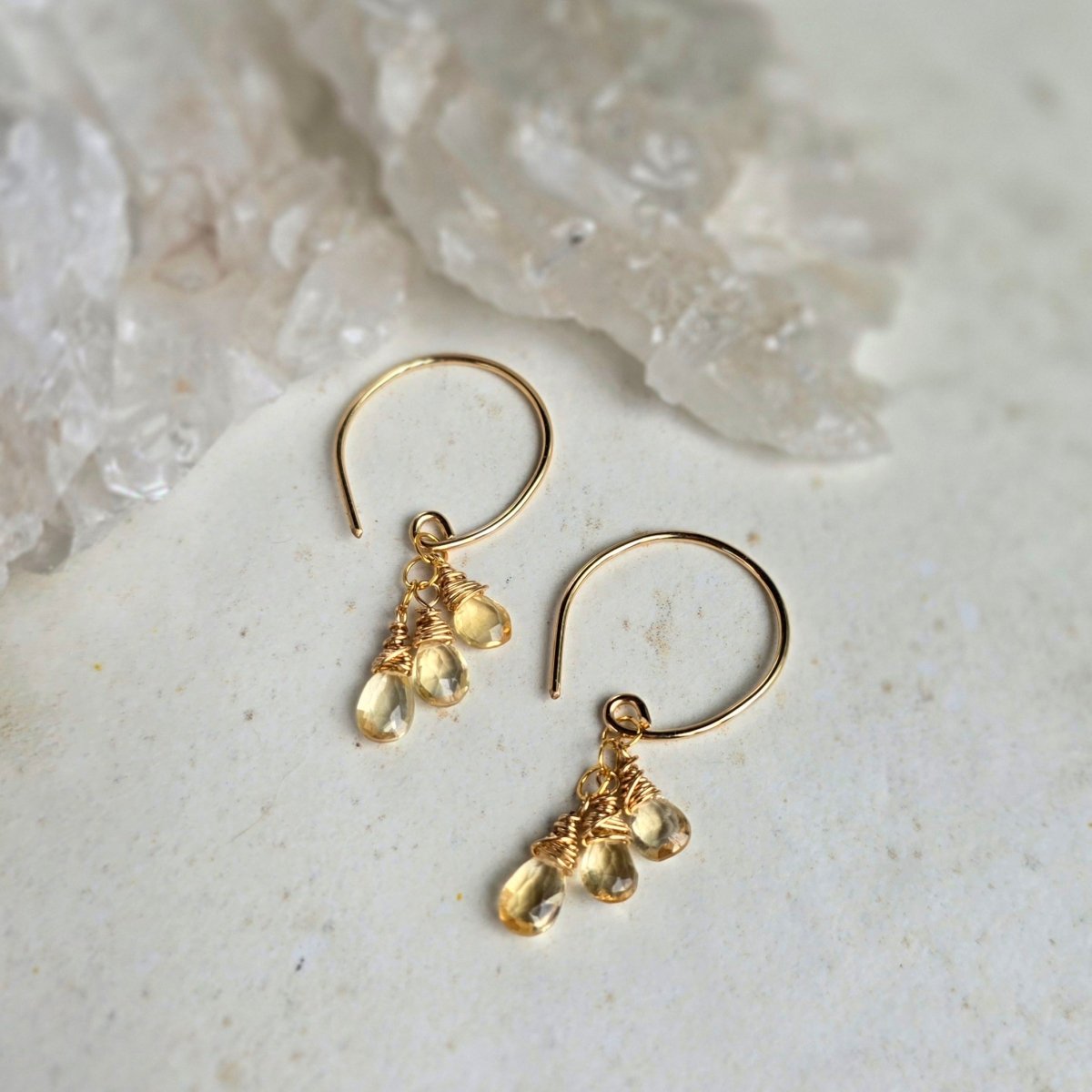 Lemon Quartz - Cluster Drops 1572James & JezebelleEARRINGS