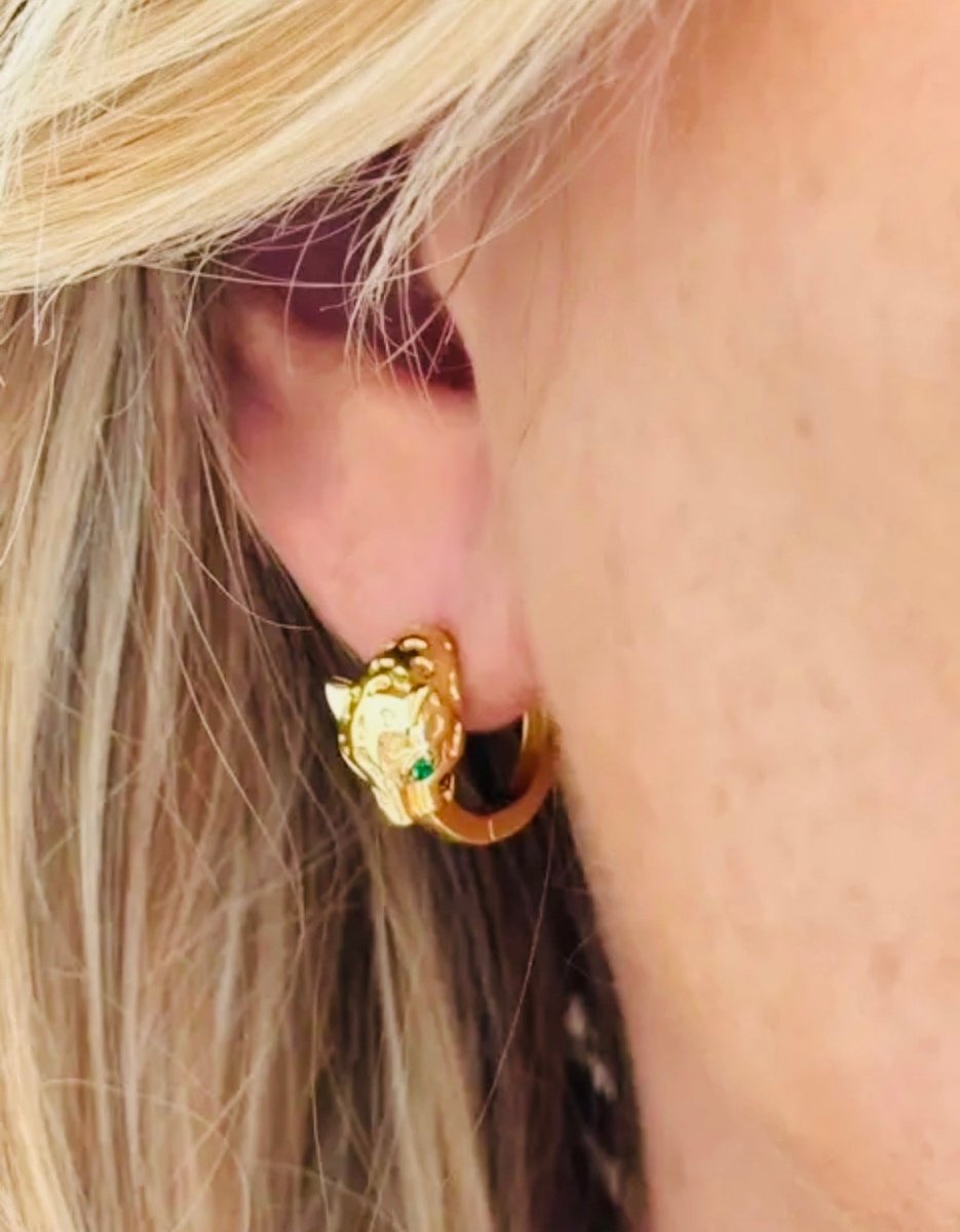 Leopard Huggie EarringsJessica Matrasko JewelryEARRINGS
