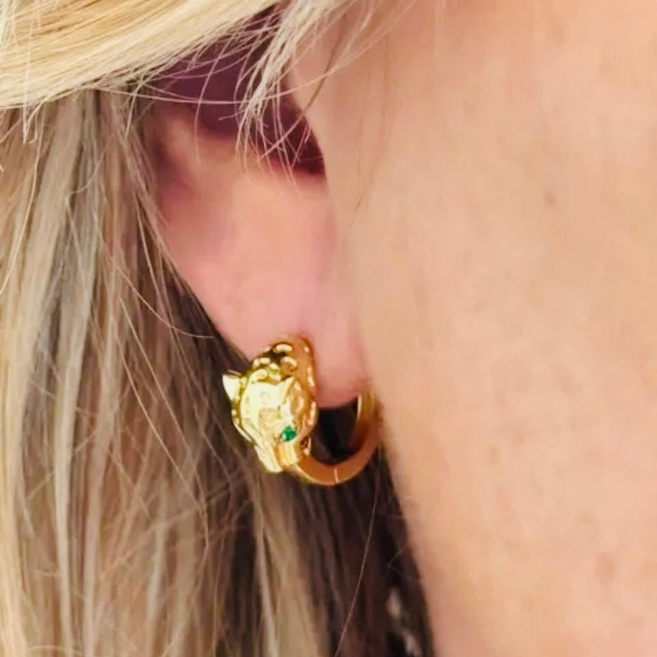 Leopard Huggie EarringsJessica Matrasko JewelryEARRINGS