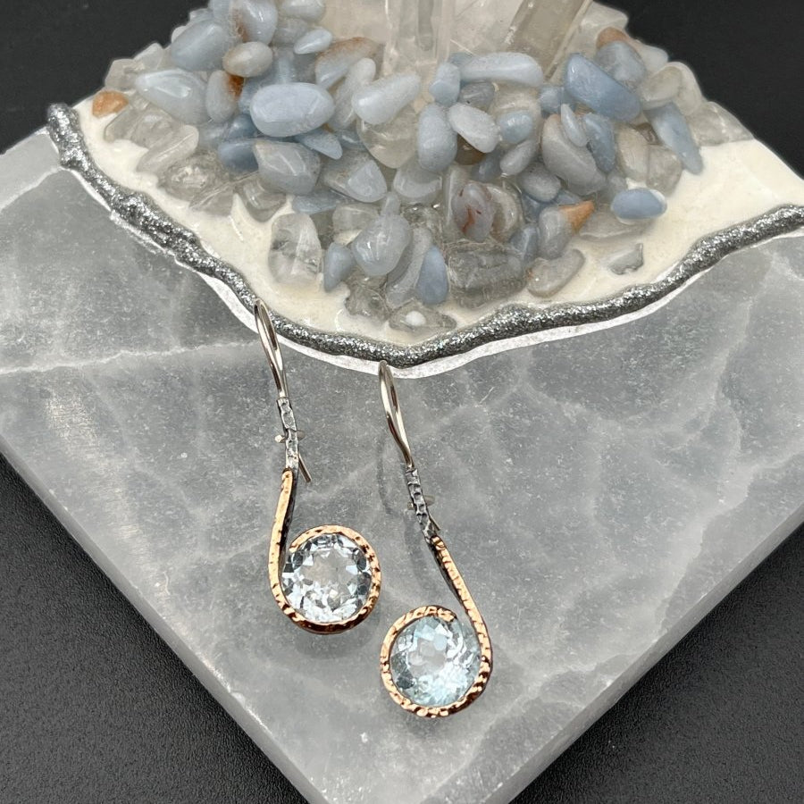 Light Blue Quartz Earrings - 1.5” longBORAEARRINGS
