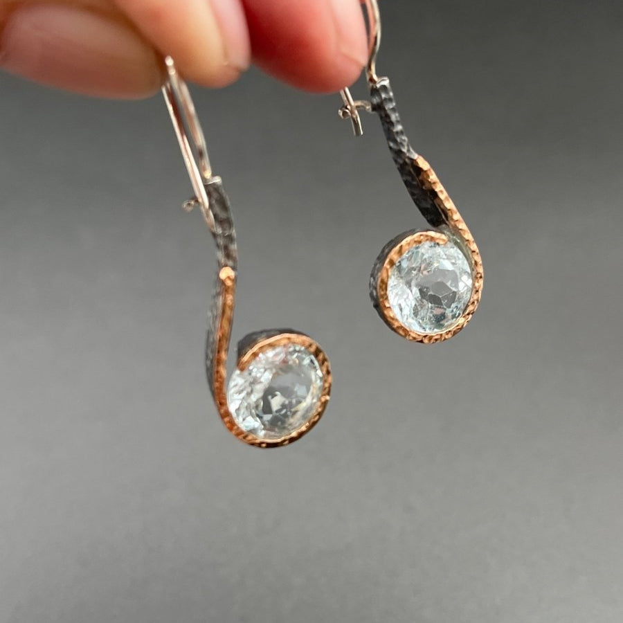 Light Blue Quartz Earrings - 1.5” longBORAEARRINGS