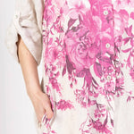 Linen shirt dress with floral print : Pinkla maison des fibres naturellesDRESS