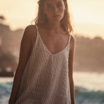 Liv Mini Ruffle Dress - Black StripesThe HandloomDress