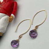 Long Amethyst Faceted Gemstone EarringsBeth ZinkEARRINGS
